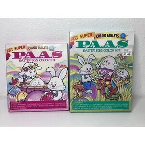 Vintage Lot Of 2 1996 &‎ 1998 PAAS Easter Egg Color Kit New Sealed Package